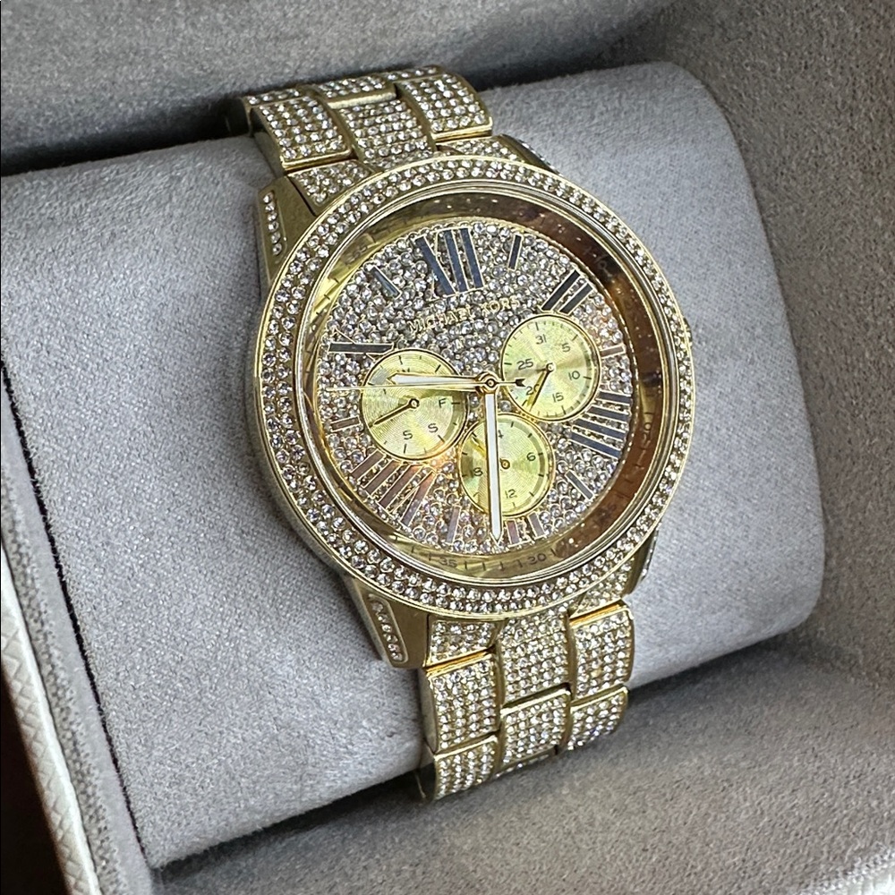 Michael Kors Gold Crystal-Embellished Watch